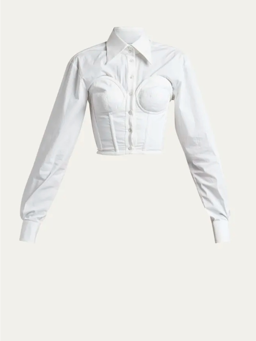 Dolce & Gabbana White Designer Button-Detail Shirt